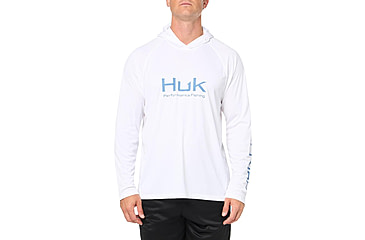 Image of HUK Performance Fishing Pursuit Performance Hoodie - Mens, White2, 2XL, H1200525-120-XXL