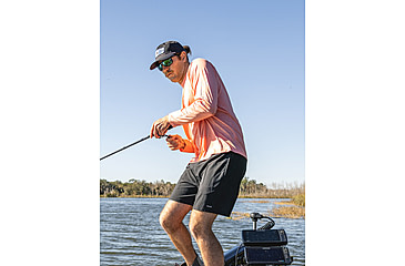 Image of HUK Performance Fishing Pursuit Printed Volley Short - Mens, Black, Small, H2000227-001-S