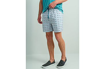 Image of HUK Performance Fishing Pursuit Printed Volley Short - Mens, Harbor Mist2, Large, H2000227-035-L