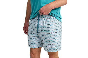 Image of HUK Performance Fishing Pursuit Printed Volley Short - Mens, Harbor Mist2, Large, H2000227-035-L