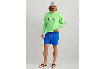 Image of HUK Performance Fishing Pursuit Volley Swim Short - Mens, Ocean Blue, Medium, H2000184-460-M