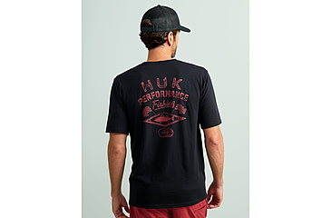 Image of HUK Performance Fishing Race Flag Tee - Mens, Black, Medium, H1000517-001-M
