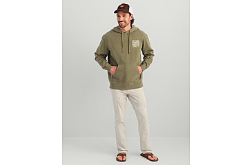 Image of HUK Performance Fishing Tight Lines Cotton Fleece Hoodie - Mens, Moss, Medium, H1300129-316-M