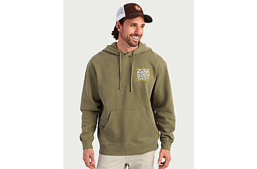 Image of HUK Performance Fishing Tight Lines Cotton Fleece Hoodie - Mens, Moss, Medium, H1300129-316-M