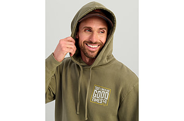 Image of HUK Performance Fishing Tight Lines Cotton Fleece Hoodie - Mens, Moss, Medium, H1300129-316-M
