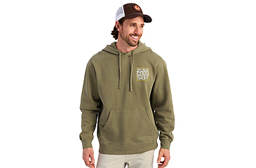 Image of HUK Performance Fishing Tight Lines Cotton Fleece Hoodie - Mens, Moss, Medium, H1300129-316-M