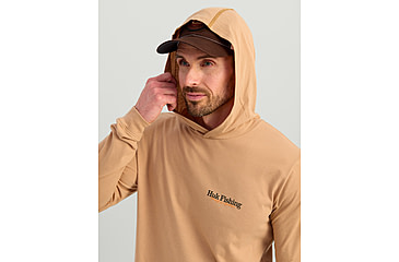 Image of HUK Performance Fishing Trout Wrangle Hoodie Tee - Mens, Marl, Extra Large, H1000581-201-XL