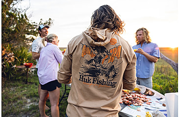 Image of HUK Performance Fishing Trout Wrangle Hoodie Tee - Mens, Marl, Extra Large, H1000581-201-XL