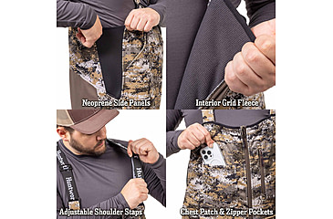 Image of Huntworth Elkins Mid Weight Windproof Soft Shell Bib Overalls - Mens, Disruption, Medium, E-9610-DC-M