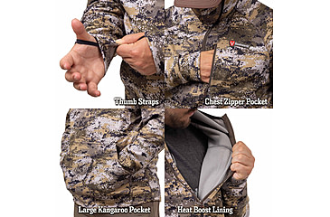 Image of Huntworth Grayling Heat Boost Heavyweight Soft Shell Hoodie - Men's, Disruption, Medium, E-9622-DC-M