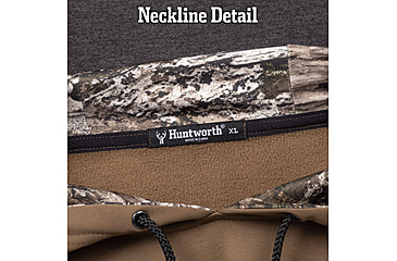 Image of Huntworth Lifestyle Performance Fleece Hoodie - Men's, Walnut / Tarnen, Extra Large, E-9198-WLT/TRN-XL