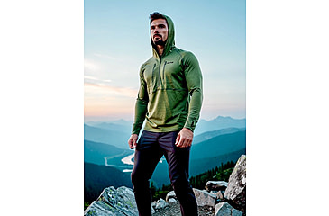 Image of Huto Lifestyle Merino Wool 150GSM Base Layer Hoodie, Ranger Green, Large, MRNOWL-BSLYR-HDIE-RNGGRN-L