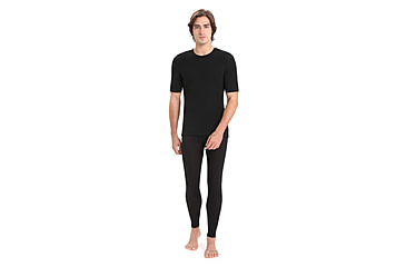 Image of Icebreaker 175 Everyday Short Sleeve Crewe Thermal Top - Mens, Black, Medium, IB104482001M