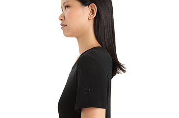 Image of Icebreaker 175 Everyday Short Sleeve Crewe Thermal Top - Womens, Black, Extra Small, IB104470001XS