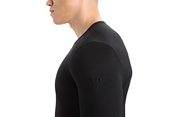 Image of Icebreaker 200 Oasis Long Sleeve Crewe - Men's, Black, Extra Small, IB104365001XS