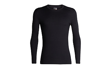 Image of Icebreaker Merino 200 Oasis LS Crewe - Men's, Black, Small, IB104365001S