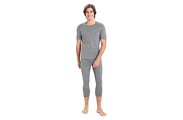 Image of Icebreaker 200 Oasis Short Sleeve Crewe Thermal Top - Men's, Gritstone Heather, Large, IB104509013L