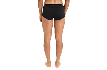 Image of Icebreaker 200 Oasis Thermal Boy Shorts - Womens, Black, Extra Small, IB104467001XS