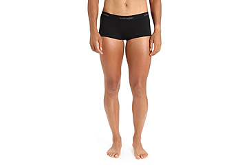 Image of Icebreaker 200 Oasis Thermal Boy Shorts - Womens, Black, Extra Small, IB104467001XS