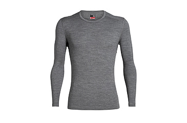 Image of Icebreaker 260 Tech Long Sleeve Crewe Thermal Top - Men's, Gritstone Heather, Large, IB104371013L