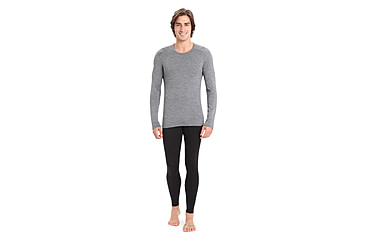 Image of Icebreaker 260 Tech Long Sleeve Crewe Thermal Top - Mens, Gritstone Heather, 2XL, IB104371013XXL