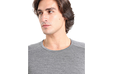 Image of Icebreaker 260 Tech Long Sleeve Crewe Thermal Top - Mens, Gritstone Heather, 2XL, IB104371013XXL
