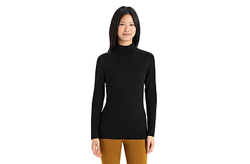Image of Icebreaker 260 Tech Long Sleeve Turtleneck Thermal Top - Womens, Black, Large, IB0A56IF001L