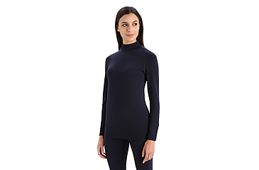 Image of Icebreaker 260 Tech Long Sleeve Turtleneck Thermal Top - Womens, Midnight Navy, Extra Large, IB0A56IF401XL