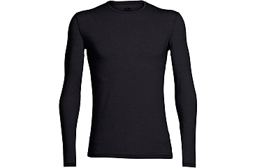 Image of Icebreaker Anatomica Long Sleeve Crewe T-Shirt - Men's, Black, Extra Large, IB103032001XL