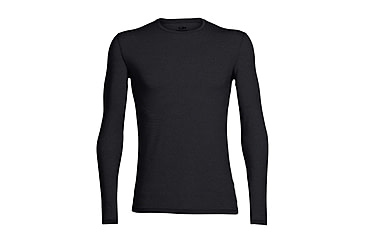 Image of Icebreaker Anatomica Long Sleeve Crewe T-Shirt - Men's, Black, 2XL, IB103032001XXL