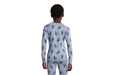Image of Icebreaker Bear Tour AOP Merino 200 Oasis Long Sleeve Crewe Thermal Top - Kids
