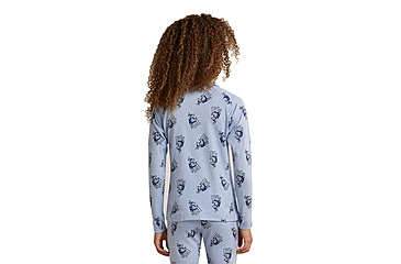 Image of Icebreaker Bear Tour AOP Merino 200 Oasis Long Sleeve Crewe Thermal Top - Kids