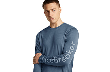 Image of Icebreaker Merino 150 Tech Lite Long Sleeve IB Vertical Tee - Mens