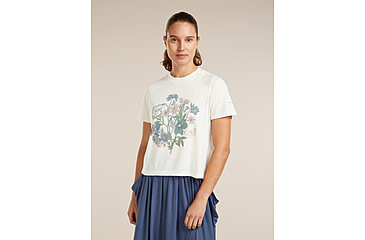 Image of Icebreaker Merino 150 Tech Lite Short Sleeve Crop NZ Flora T-Shirt - Womens