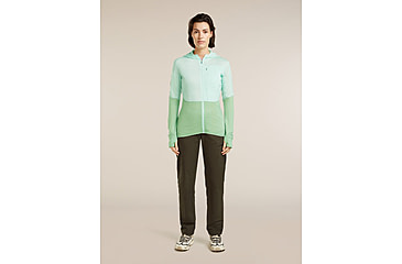 Image of Icebreaker Merino Blend 200 RealFleece Descender Long Sleeve Zip Hoodie - Womens