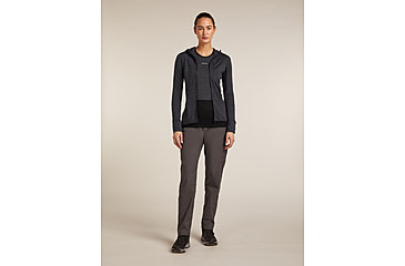 Image of Icebreaker Merino Blend 200 RealFleece Descender Long Sleeve Zip Hoodie - Womens