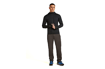 Image of Icebreaker Merino Blend 300 RealFleece Descender Long Sleeve Zip Hoodie - Mens