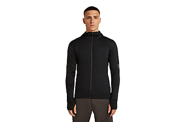 Image of Icebreaker Merino Blend 300 RealFleece Descender Long Sleeve Zip Hoodie - Mens