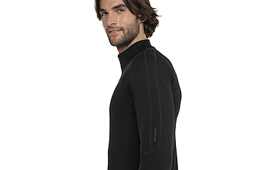 Image of Icebreaker Men 300 MerinoFine Polar LS Half Zip, Black, L, IBBA56Q9001L
