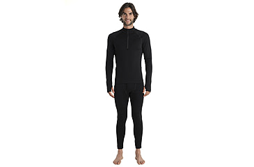 Image of Icebreaker Men 300 MerinoFine Polar LS Half Zip, Black, L, IBBA56Q9001L