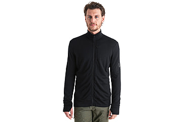 Image of Icebreaker Men Merino 260 Quantum LS Zip, Black, XXL, IBBA56W1001XXL