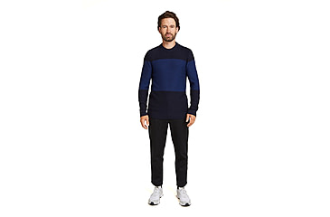 Image of Icebreaker Men Waypoint Crewe Sweater, Midnight Navy/Royal Navy/CB, L, IB104328938L