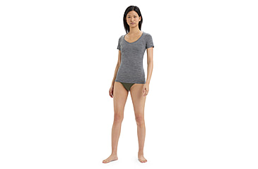 Image of Icebreaker Merino 150 Siren SS Sweetheart - Women's, Gritstone Heather, Extra Small, IB103062013XS