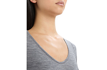 Image of Icebreaker Merino 150 Siren SS Sweetheart - Womens, Gritstone HTHR, Extra Small, IB103062013XS