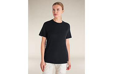 Image of Icebreaker Merino 150 Tech Lite SS Relaxed T-Shirt - Womens, Black, Extra Small, IB0A56XZ001XS