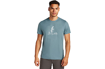 Image of Icebreaker Merino 150 Tech Lite SS T-Shirt Polar Paddle - Mens, Blue Ash, 2XL, IB0A572X0A5XXL