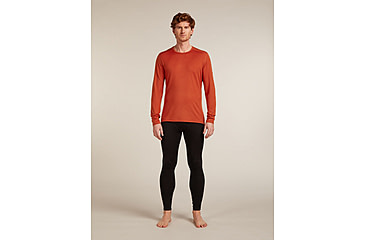 Image of Icebreaker Merino 200 Oasis Long Sleeve Crew Thermal Top - Mens, Agate, Medium, IB1043650GSM