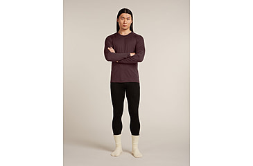 Image of Icebreaker Merino 200 Oasis Long Sleeve Crew Thermal Top - Mens, Java, Extra Large, IB1043650GWXL