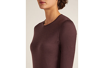 Image of Icebreaker Merino 200 Oasis Long Sleeve Crew Thermal Top - Womens, Java, Small, IB1043750GWS