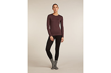 Image of Icebreaker Merino 200 Oasis Long Sleeve Crew Thermal Top - Womens, Java, Small, IB1043750GWS